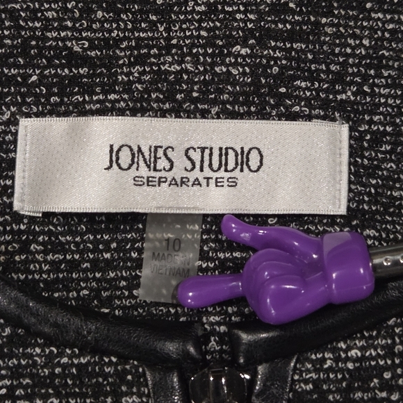 Jones Studio Women's Gray Tweed 2 Pc A-Line Skirt Set Size 10 - Picture 13 of 14